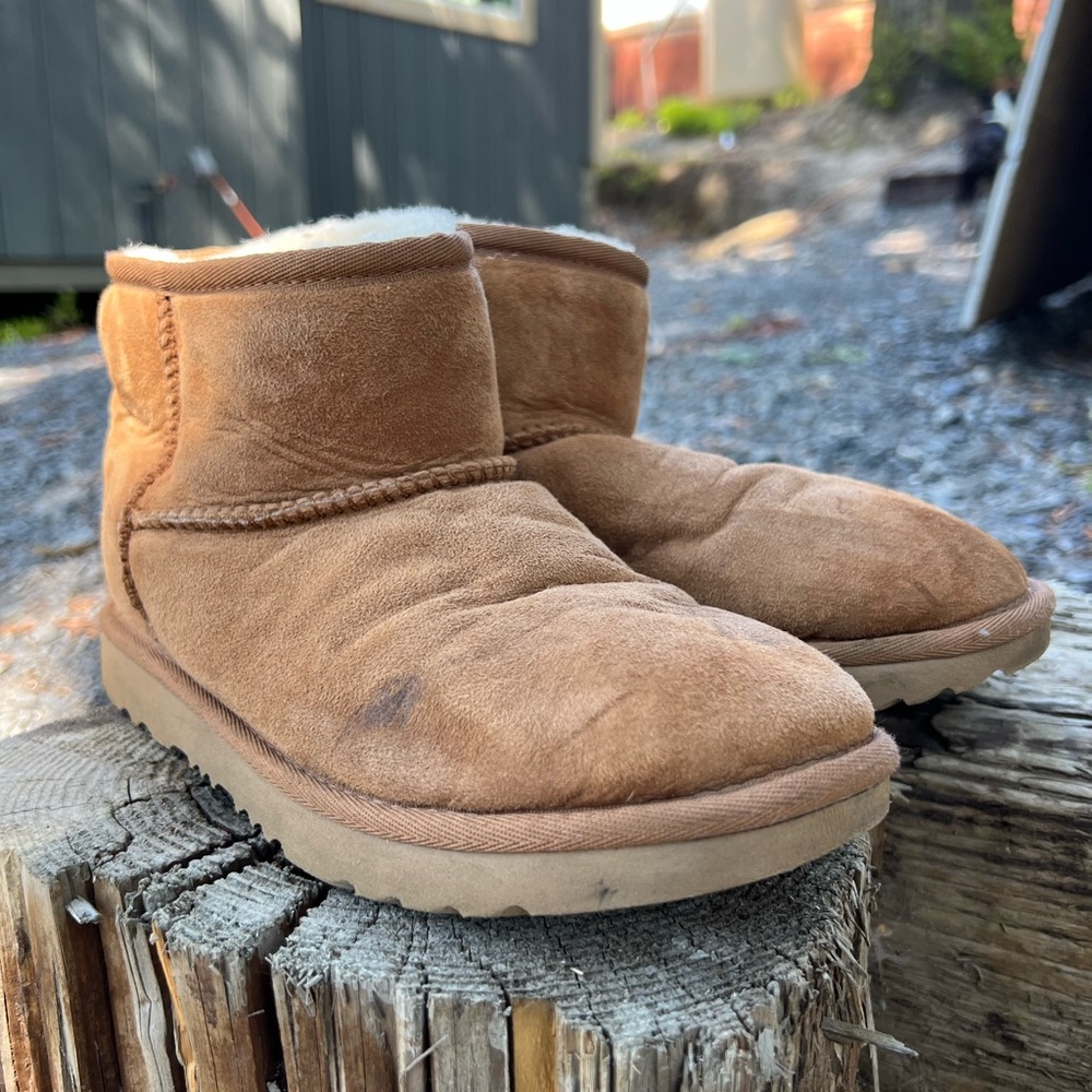 UGG Tan Sheepskin Lined Boots